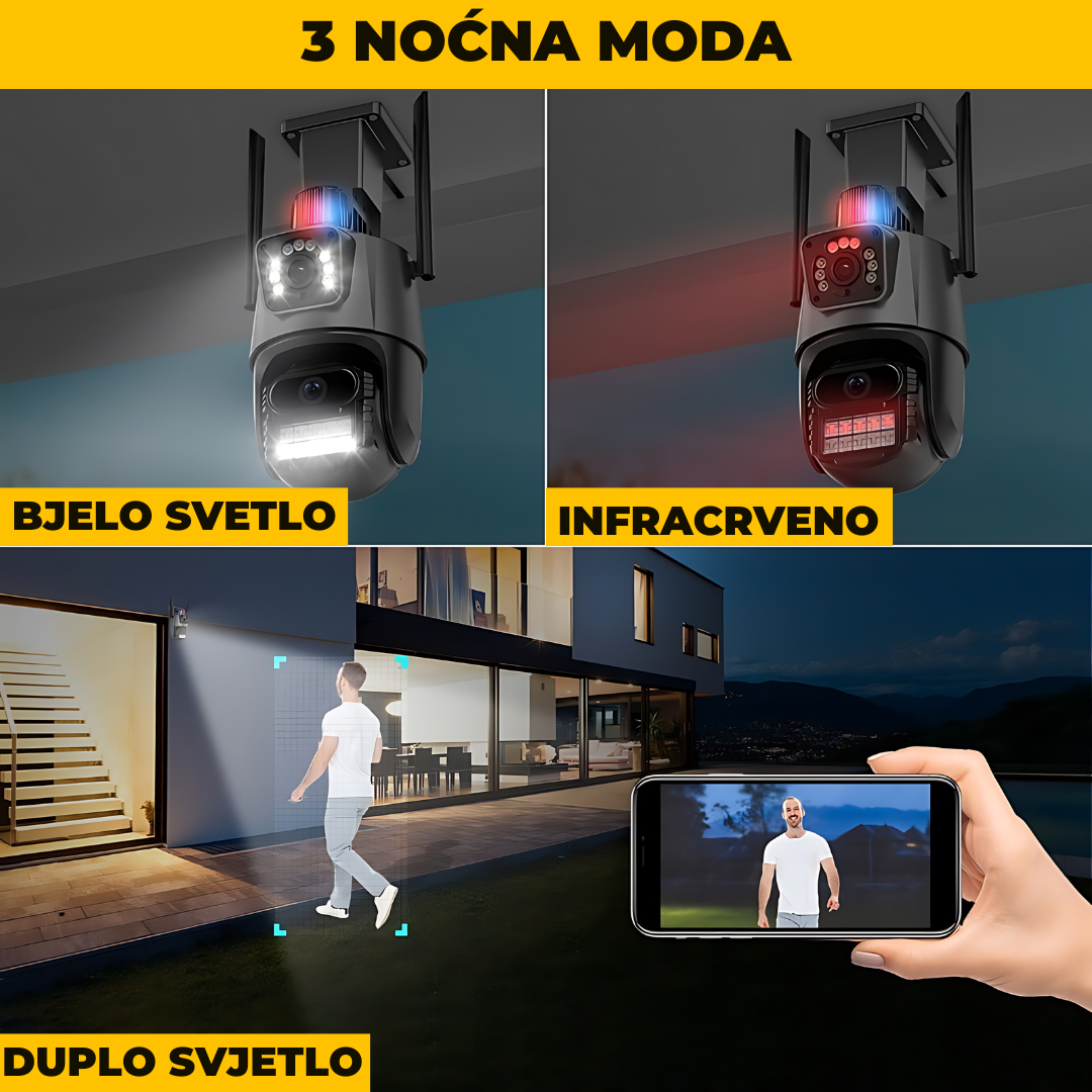 WiFi Kamera Sa 2 Sočiva PRO Model