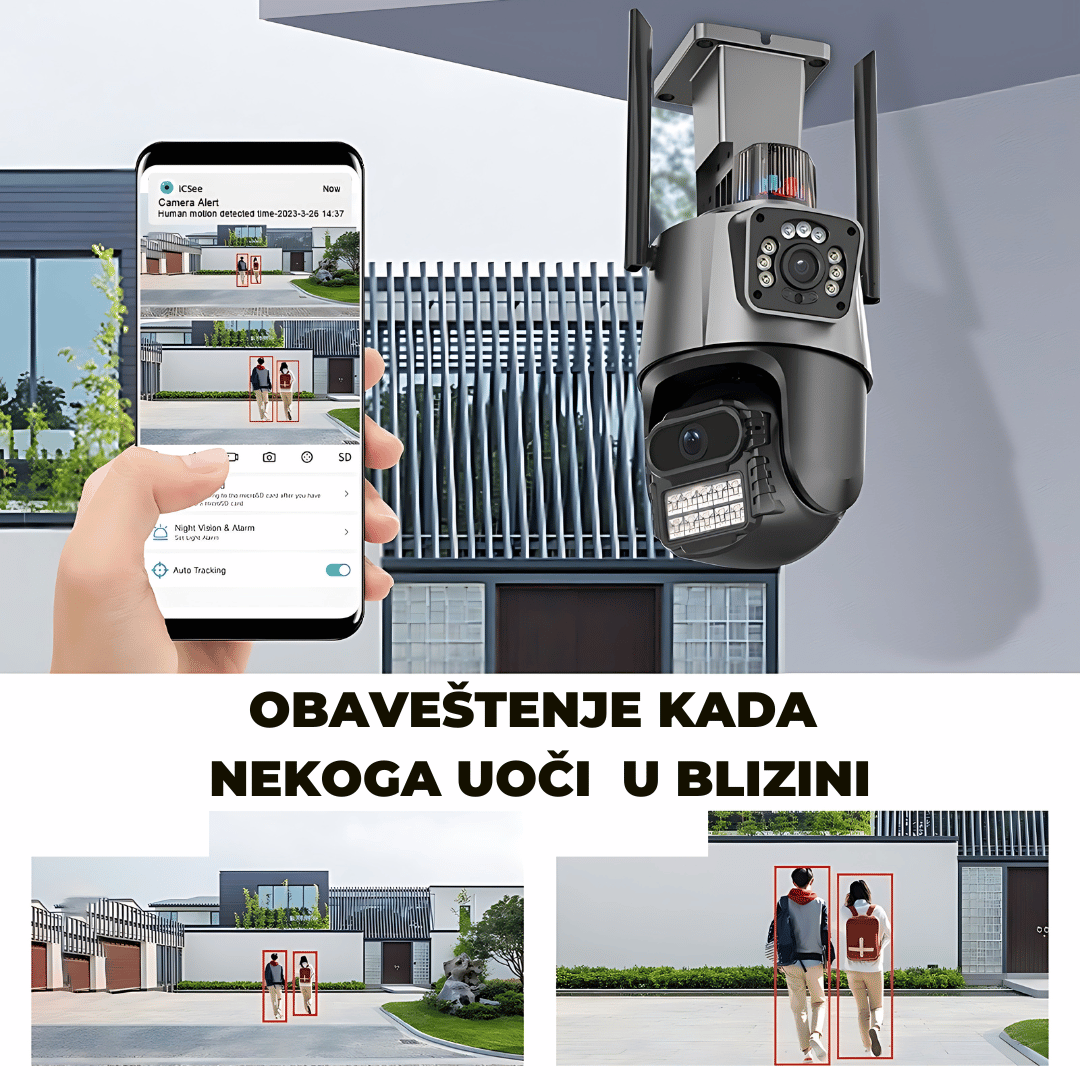 WiFi Kamera Sa 2 Sočiva PRO Model